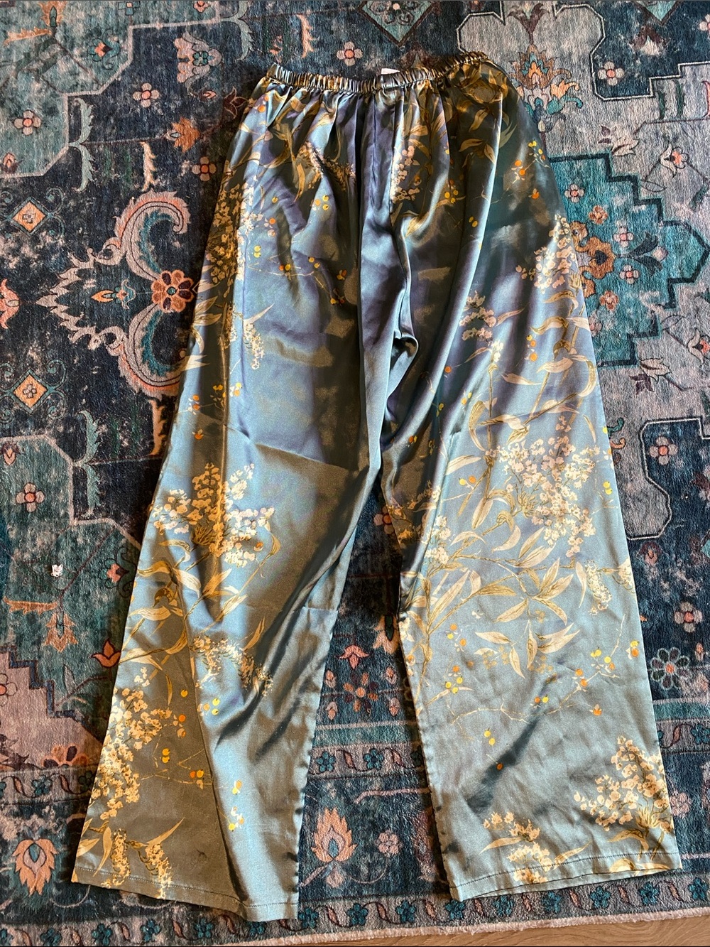 Floral Satin Sleep Pants Trio - Picture 11 of 13